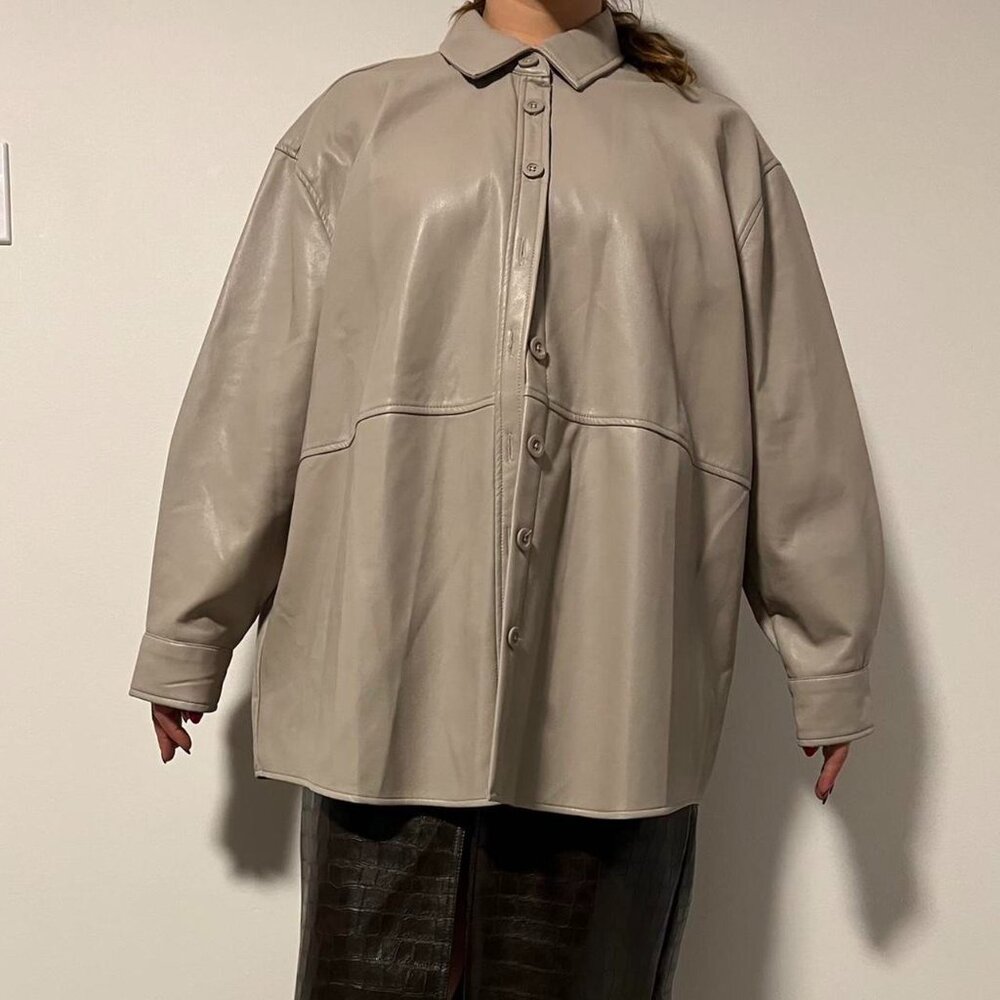 Dex Faux Leather Vest Shirt